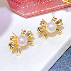 Various design real freshwater pearl earrings