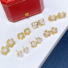 Various design real freshwater pearl earrings