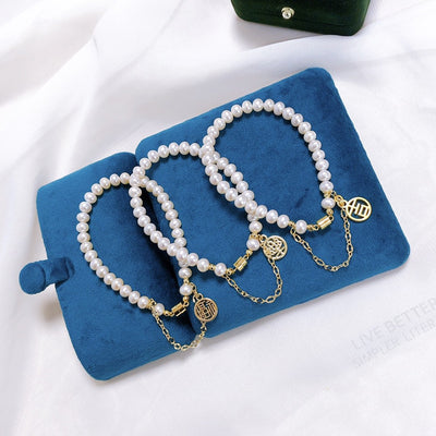 Chinese traditional culture real pearl bracelet