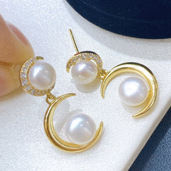 Natural pearl gold filled earrings