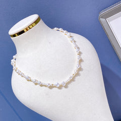 Ins style natural freshwater baroque pearl necklace