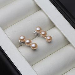 925 Sterling Silver Natural Pearl Stud Earrings