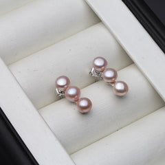 925 Sterling Silver Natural Pearl Stud Earrings