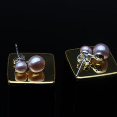 925 Sterling Silver Earrings With Freswater Natural Pearl