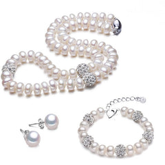 Pearl Jewelry Sets Genuine Freshwater Pearl Jewelry