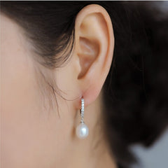 925 Sterling Silver Earrings freshwater Pearl Earrings