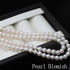 120cm Long Natural Freshwater Pearl Necklace White
