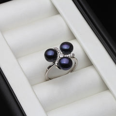Freshwater Natural Pearl Ring 925 sterling Silver Rings