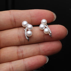 925 Sterling Silver Earrings with Freshwater Pearl