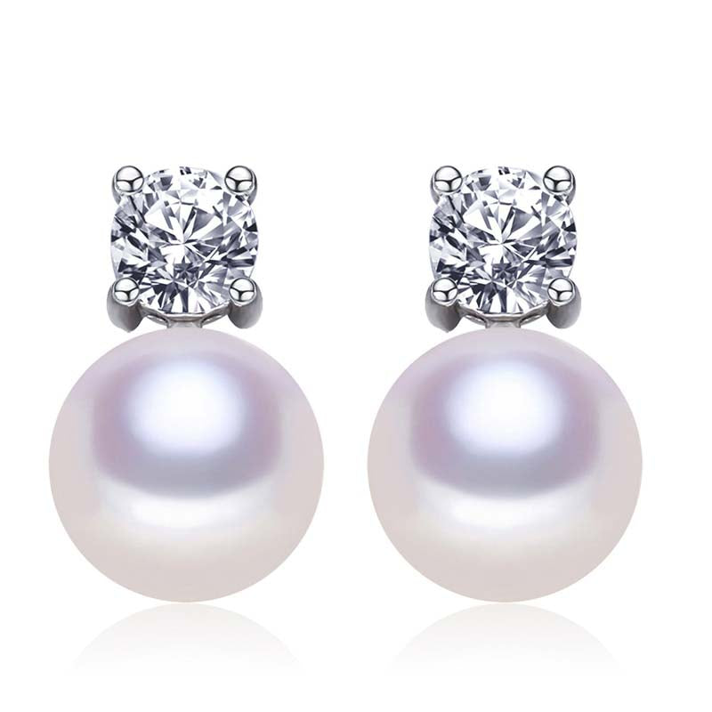925 sterling silver freshwater pearl earrings