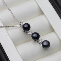 925 Sterling Silver Natural Pearl Pendant Necklace