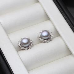 925 Sterling Silver Stud Earring with Freshwater Pearl