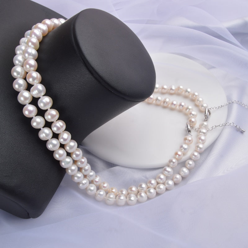 Natural Freshwater Pearl Necklace Near Round
