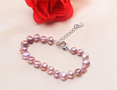 Romantic Heart-shaped Baroque Pearl Bracelets