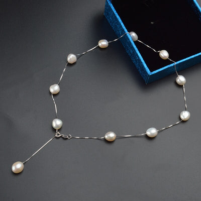 925 Sterling silver Freshwater pearl pendant necklace