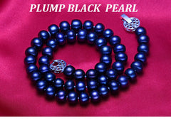 Natural Freshwater black beads Pearls Necklace
