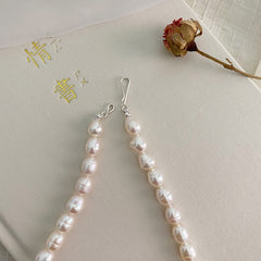 Natural Freshwater Pearl Necklace 925 Silver Buckle