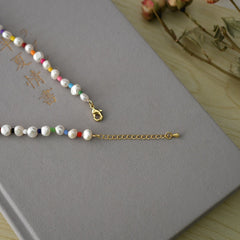 Colorful Freshwater Baroque Pearl Necklace