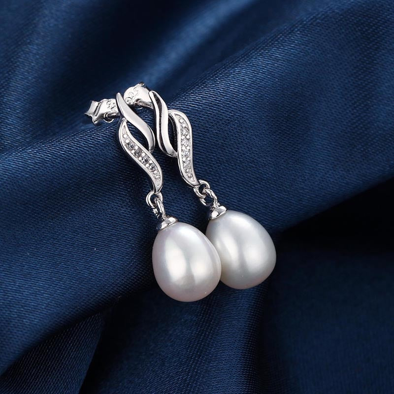 925 Silver Natural Freshwater Pearl Earrings