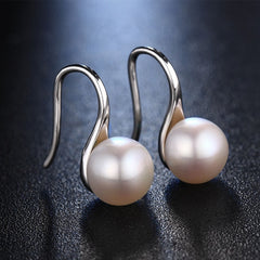 Black 100% natural freshwater pearl earring